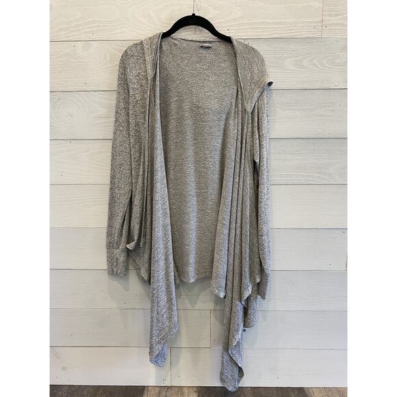 Aerie Sweater Womens Medium Cozy Flowy Casual Open Cardigan Gray Thumb Holes - Picture 9 of 10